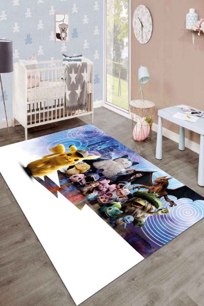 Birkilim Yıkanabilir İpeksi Kaymaz Taban Çocuk Odası Halısı | MLN-IP-SD-090