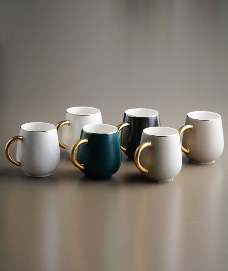 Porselen Renkli Mat Kupa