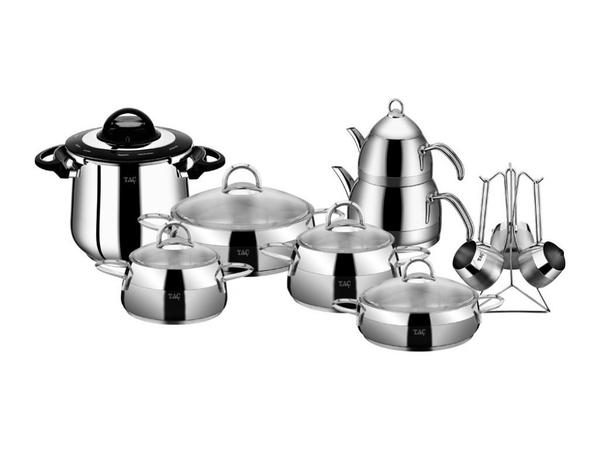 Taç Nobis 17 Parça Çeyiz Seti | Siyah | Paslanmaz Çelik | TAC-4713