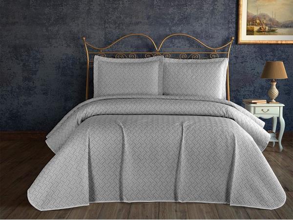 Selin Double Bed Cover Gray