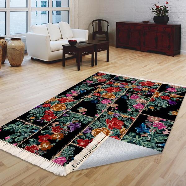 Milano Yıkanabilir Dekoratif Halı Kaymaz Taban | 8mm | MLN-DOT-HT713