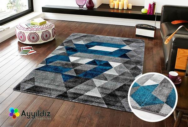 Ayyıldız Lima Halı 100% PP Frise 13mm 2800gr | Turkuaz | 1920Turkis