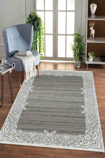 Birkilim Yıkanabilir Dekoratif Halı İpeksi Kaymaz Taban | MLN-IP-HK-0155