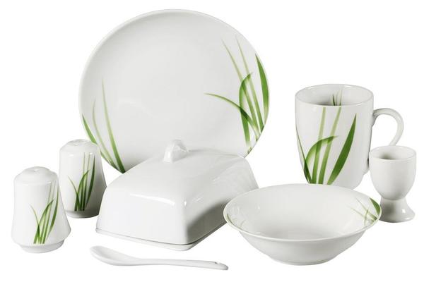 Retsch 33 Parça Doğa Kahvaltı Takımı | Beyaz Yeşil | 6 Kişilik