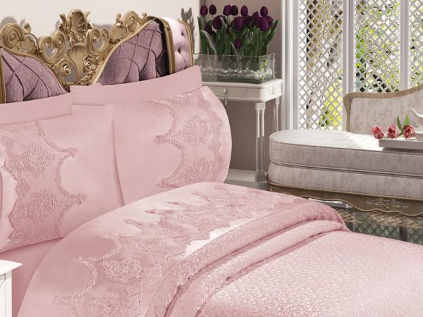 Sedef Coffret Piqué Brocart Guipure Français Poudre