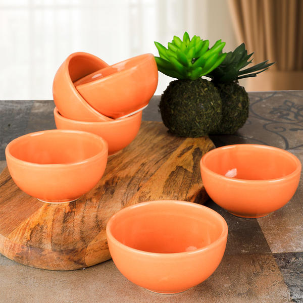 Snack / Sauce Orange Nuage 8 Cm 6 Pièces | Keramika