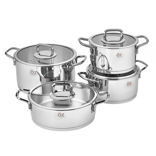 Hüma 8 Piece Plain Cookware Set