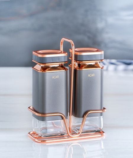 Acar Mutfak | 2'li Cam Tuzluk & Biberlik