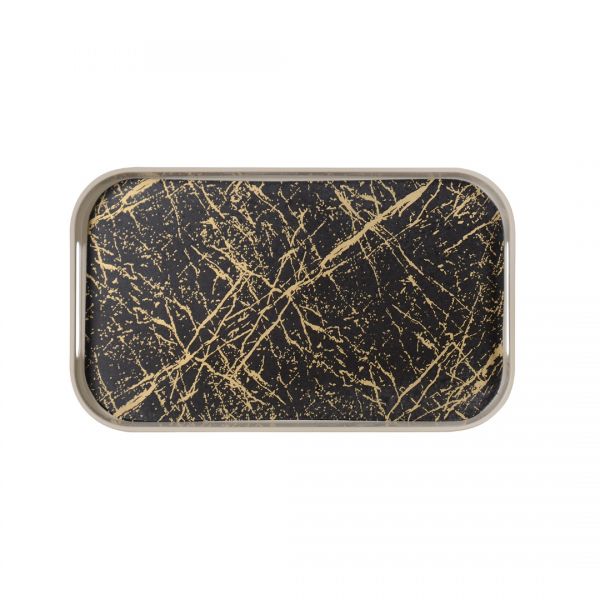İpek Züccaciye | Siyah Altın Melamin Tepsi