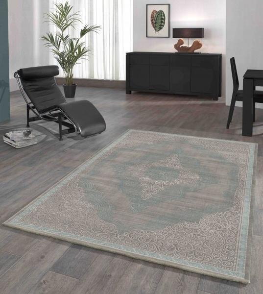 Merinos Elite Çiçek İşlemeli Halı | Turkuaz | 23045-953-Turquoise