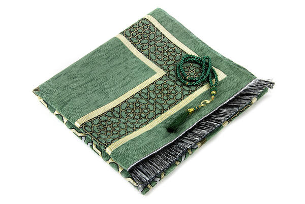 Seljuk gemusterte Dynastie Chenille Gebetsteppich Grün