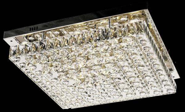 Dekonaz Kristal LED Kare Tavan Lambası MP3 Bluetooth 60cm | DTX-C23-26