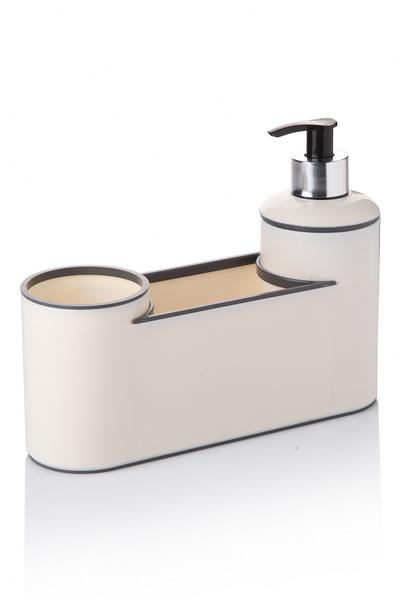 Akrilik Lüx SıvıSabunluk,Fırçalık ve Süngerlik Seti