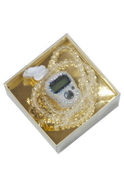 Zikirmatik ve Tesbih Seti - Krem