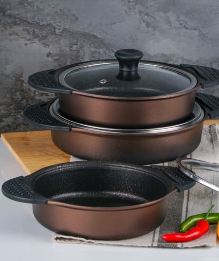 Acar Küche | Ahenk Mokka Casting Sahan Set 3-tlg.