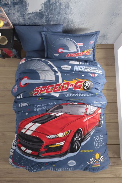 Classic Ranforce Extreme v1 Bettbezug-Set für Einzelbett, Blau