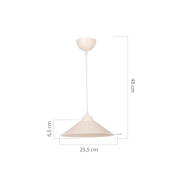 Maya Single Pendant Cream