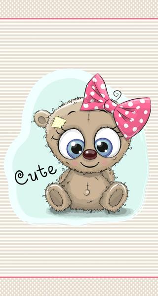 Bayev Çocuk Odası İçin Desenli Halı Oyuncak Ayı - 130x190 cm