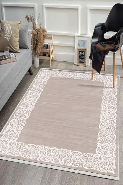 Birkilim Yıkanabilir Dekoratif Halı İpeksi Kaymaz Taban | MLN-IP-HS-524
