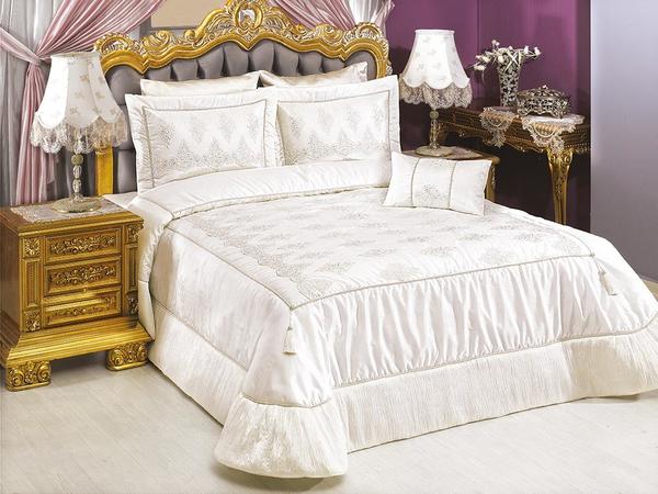 Vinaldi Anissa Çift Kişilik Yatak Örtüsü Krem | Vinaldi