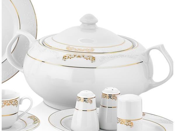 Taç Valery Sandor 85 Parça Yemek Takımı | Oval | Gold | 12 Kişilik | TAC-2091