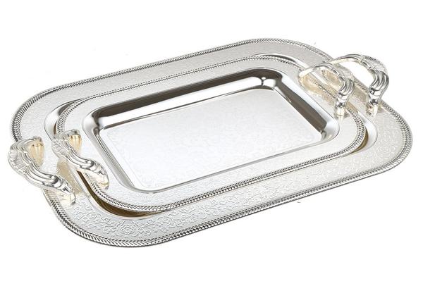 Almina Tepsi Seti | 2'li | Gümüş | AL-0962-9-S