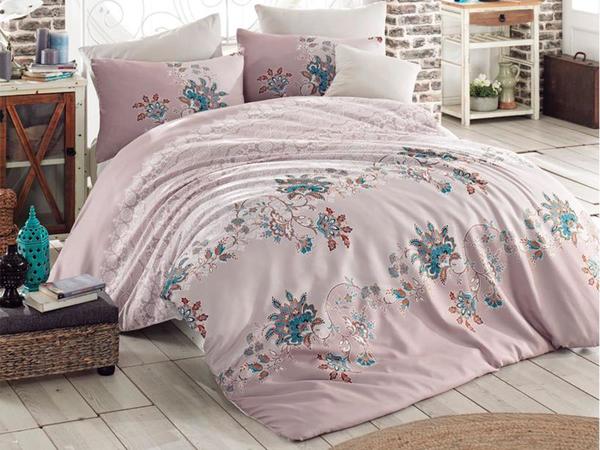 أزرا 100٪ طقم غطاء لحاف مزدوج من القطن بيج | أفضل فئة