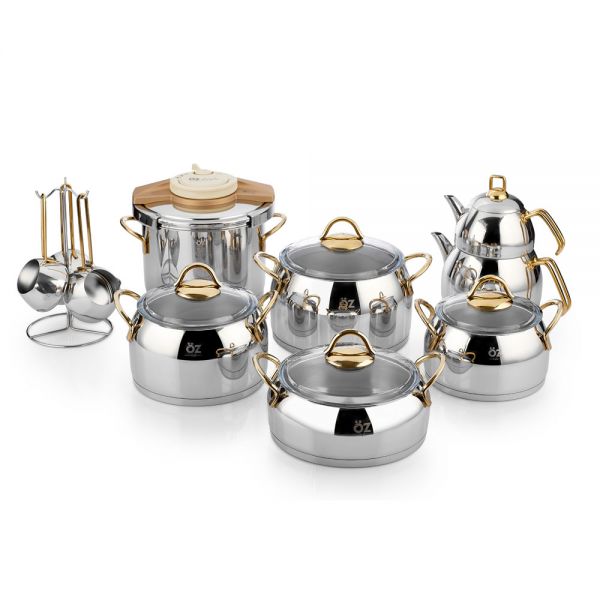 Öz Life | Ceylin 18 Parça Sade Gold Çeyiz Seti