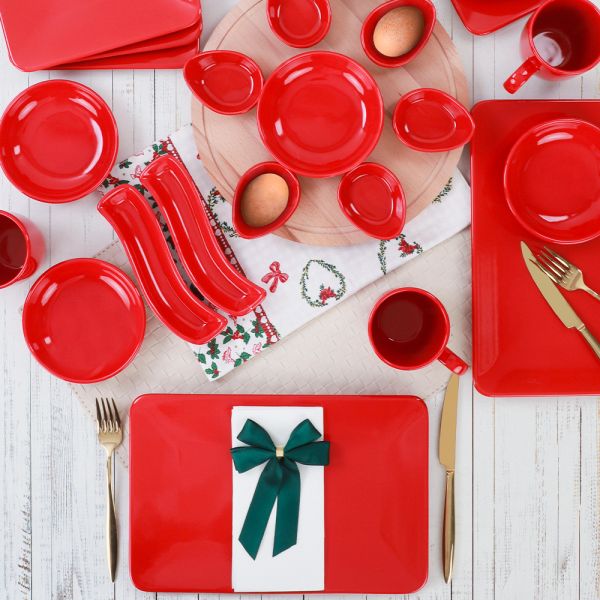 Scarlet Kahvaltı Takımı 28 Parça 6 Kişilik | Keramika