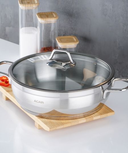 مطبخ اكار | حلة مسطحة 30 سم قيراط