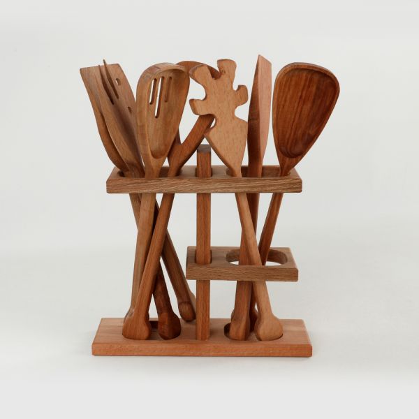 Revv Kayın Kaşıklık ve 7'li Servis Seti | Zembu