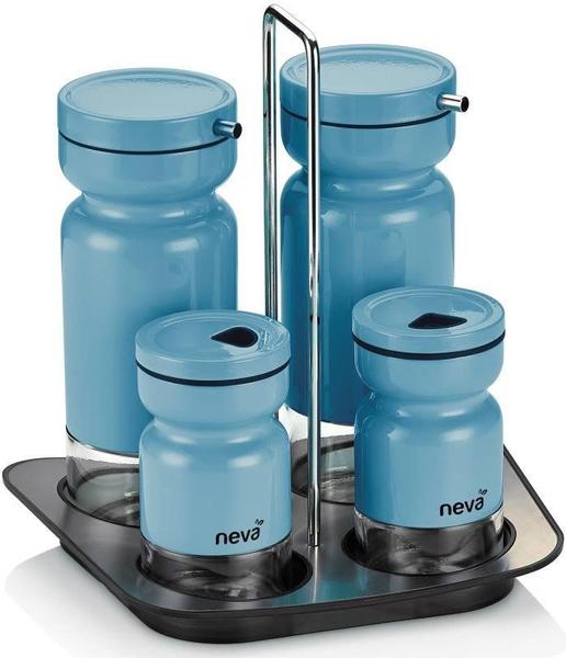 Neva Sweet 5'li Yağdanlık ve Tuzluk Seti Turkuaz