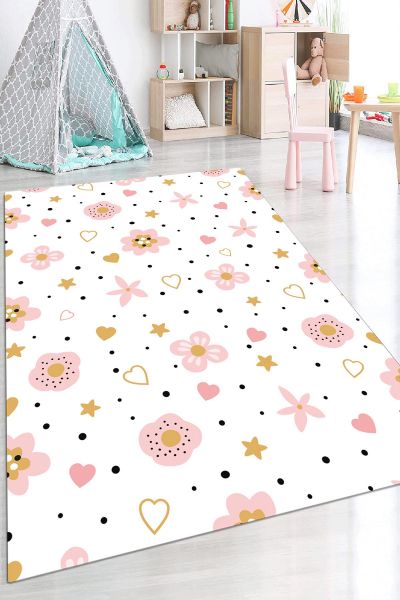 Birkilim Yıkanabilir Dekoratif Halı İpeksi Kaymaz Taban | MLN-IP-HP-596