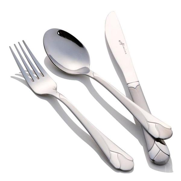 Almina Çantalı 84 Parça Çatal Kaşık Bıçak Seti 12 Kişilik | Paslanmaz Çelik | Kalite | AL-8501