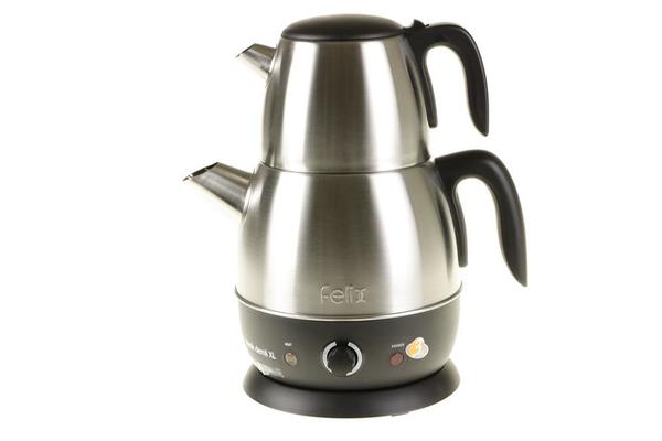 Felix 2.5 lt Klasik Demli Çay Makinesi | Siyah | FL394-Schwarz-Matte