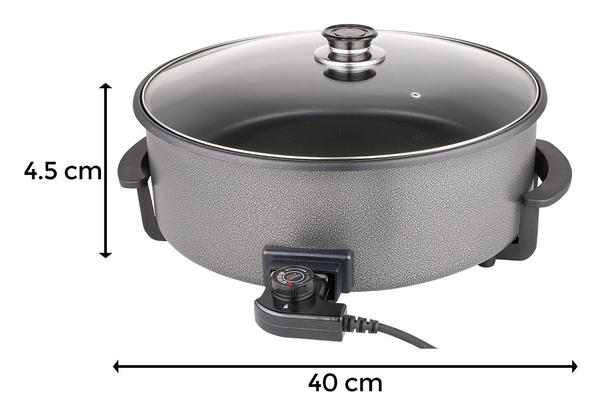 Dekonaz Elektrikli Pizza Tavası 40x4.5cm 1500W Yuvarlak | By-pp-40x4_5