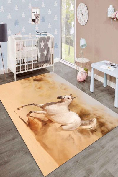 Birkilim Yıkanabilir İpeksi Kaymaz Taban Çocuk Odası Halısı | MLN-IP-SD-207