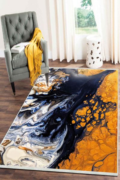 Birkilim Yıkanabilir Dekoratif Halı İpeksi Kaymaz Taban | MLN-IP-SD-006