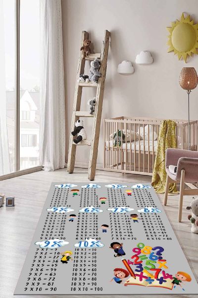Birkilim Yıkanabilir İpeksi Kaymaz Taban Çocuk Odası Halısı | MLN-IP-HT-283