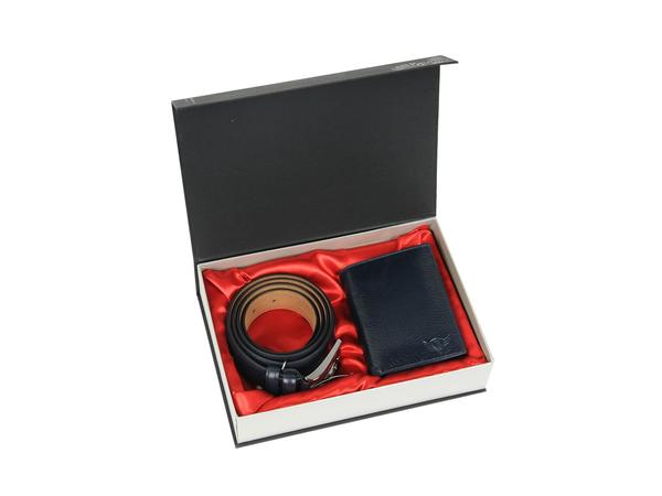 Avangarde Gold Cüzdan Kemer 2li Set Lacivert