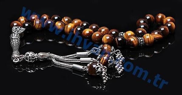 Tiger Eye Stone Rosenkranz (925 Sterling Silber)