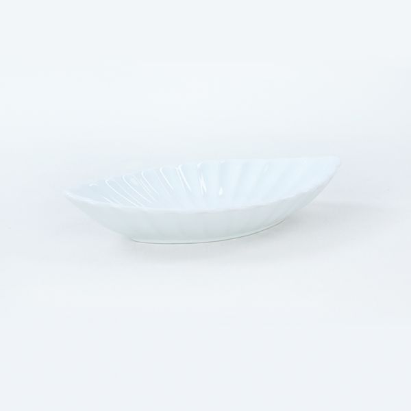 Beyaz Midye Kayık Tabak 25 Cm 2 Adet | Keramika