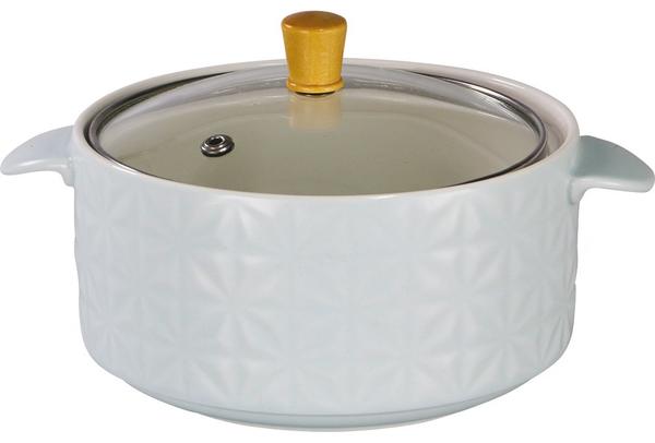 Almina Porselen Sunum Servis Tenceresi | Mavi | AL-3062-blue