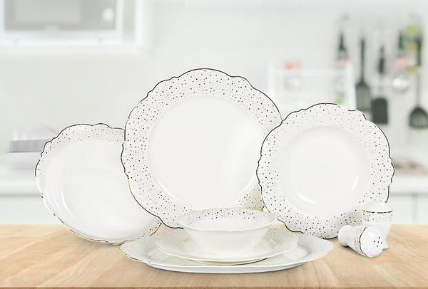 Güven Home 28 Parça Yemek Takımı | 6 Kişilik | Beyaz | GVN-01