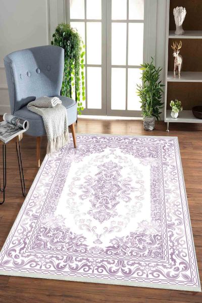 Birkilim Yıkanabilir Dekoratif Halı İpeksi Kaymaz Taban | MLN-IP-HK-0156