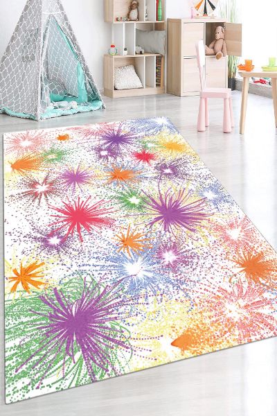 Birkilim Yıkanabilir Dekoratif Halı İpeksi Kaymaz Taban | MLN-IP-HP-611