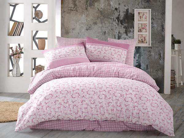 Flower Çift Kişilik Pike Takımı Pudra