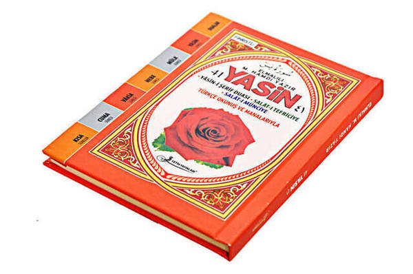Yasini Şerif Kitabı - Çanta Boy - 128 Sayfa - Ciltli - Pembe Renk - Fetih Yayınları - Mevlid Hediyel