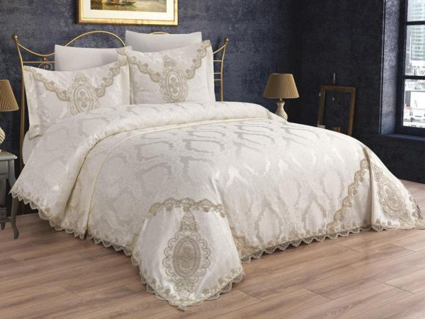 Çeyiz Diyarı Simena Pike Takımı 6 Parça Krem