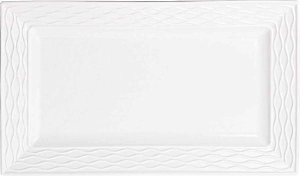 Bavary XXL 2 Parça Porselen Servis Tabağı 46cm | Beyaz